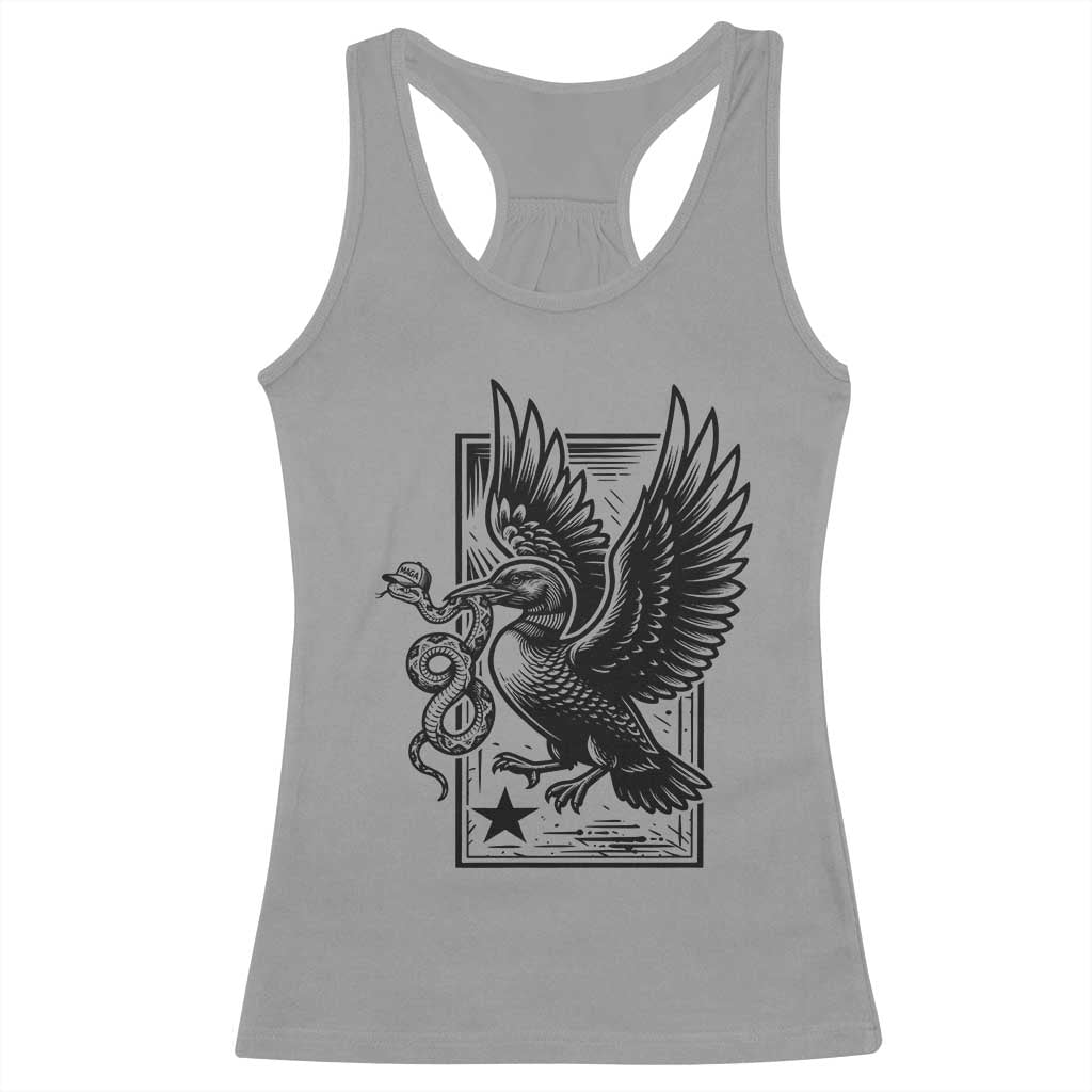 Rebel Loon Takes Down The Snake Racerback Tank Top Support MN Anti Ice Movement TS12 Sport Gray Print Your Wear