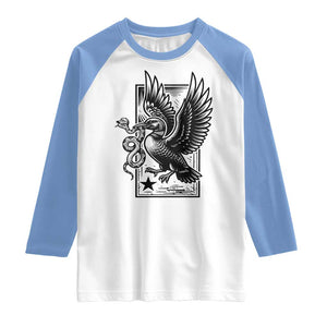 Rebel Loon Takes Down The Snake Raglan Shirt Support MN Anti Ice Movement TS12 White Carolina Blue Print Your Wear