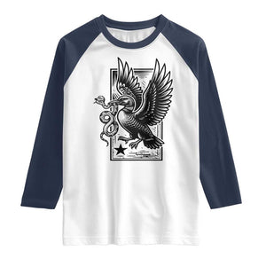 Rebel Loon Takes Down The Snake Raglan Shirt Support MN Anti Ice Movement TS12 White Navy Print Your Wear