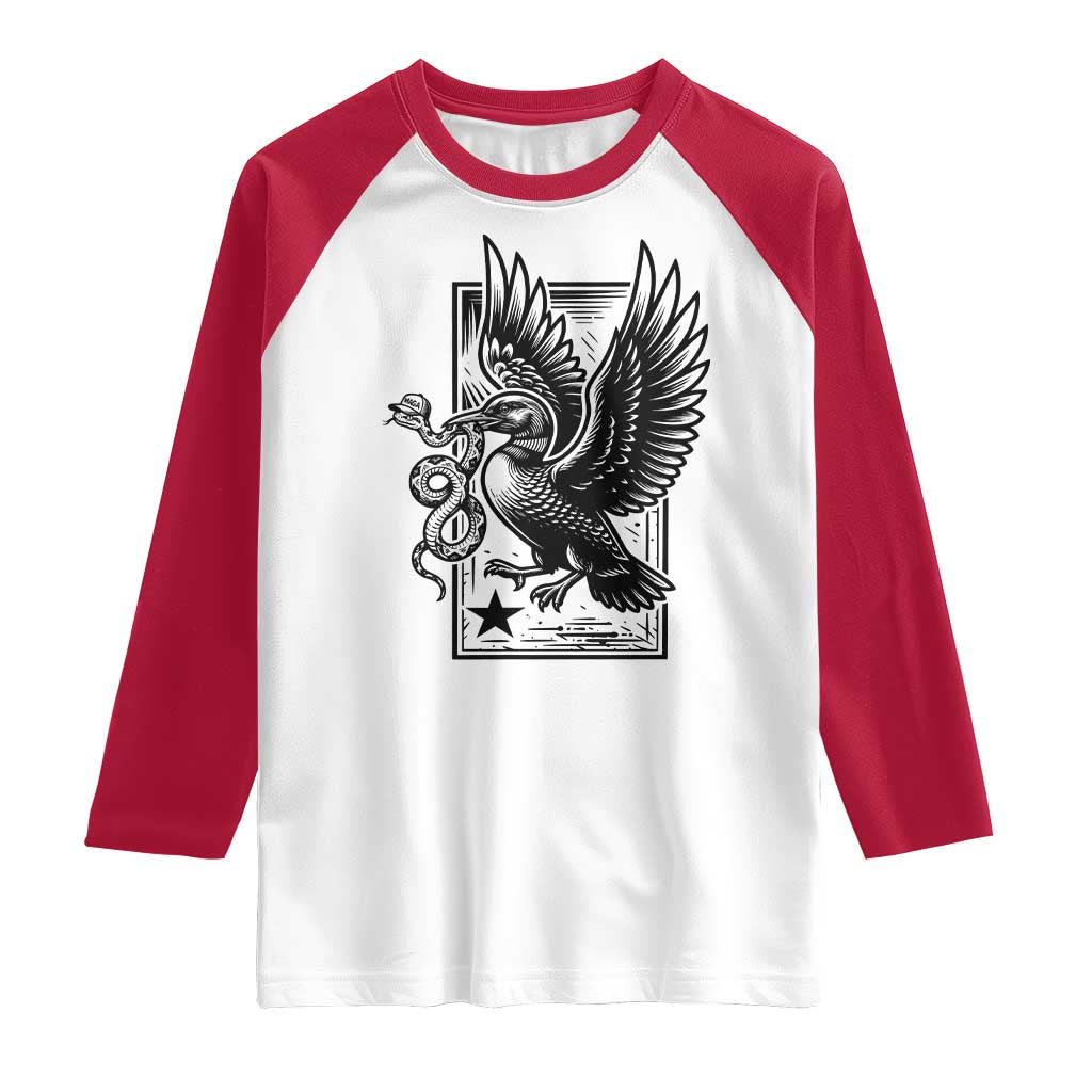Rebel Loon Takes Down The Snake Raglan Shirt Support MN Anti Ice Movement TS12 White Red Print Your Wear