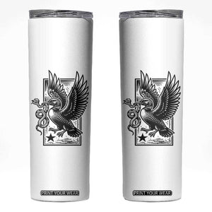 Rebel Loon Takes Down The Snake Skinny Tumbler Support MN Anti Ice Movement TS12 White Print Your Wear