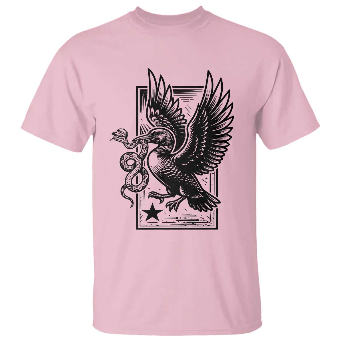 Rebel Loon Takes Down The Snake T Shirt Support MN Anti Ice Movement TS12 Light Pink Print Your Wear