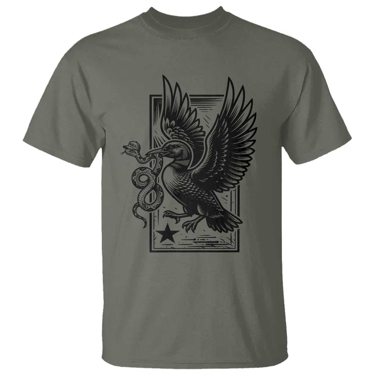 Rebel Loon Takes Down The Snake T Shirt Support MN Anti Ice Movement TS12 Military Green Print Your Wear