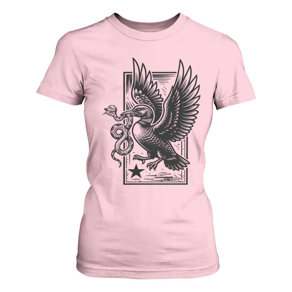 Rebel Loon Takes Down The Snake T Shirt For Women Support MN Anti Ice Movement TS12 Light Pink Print Your Wear
