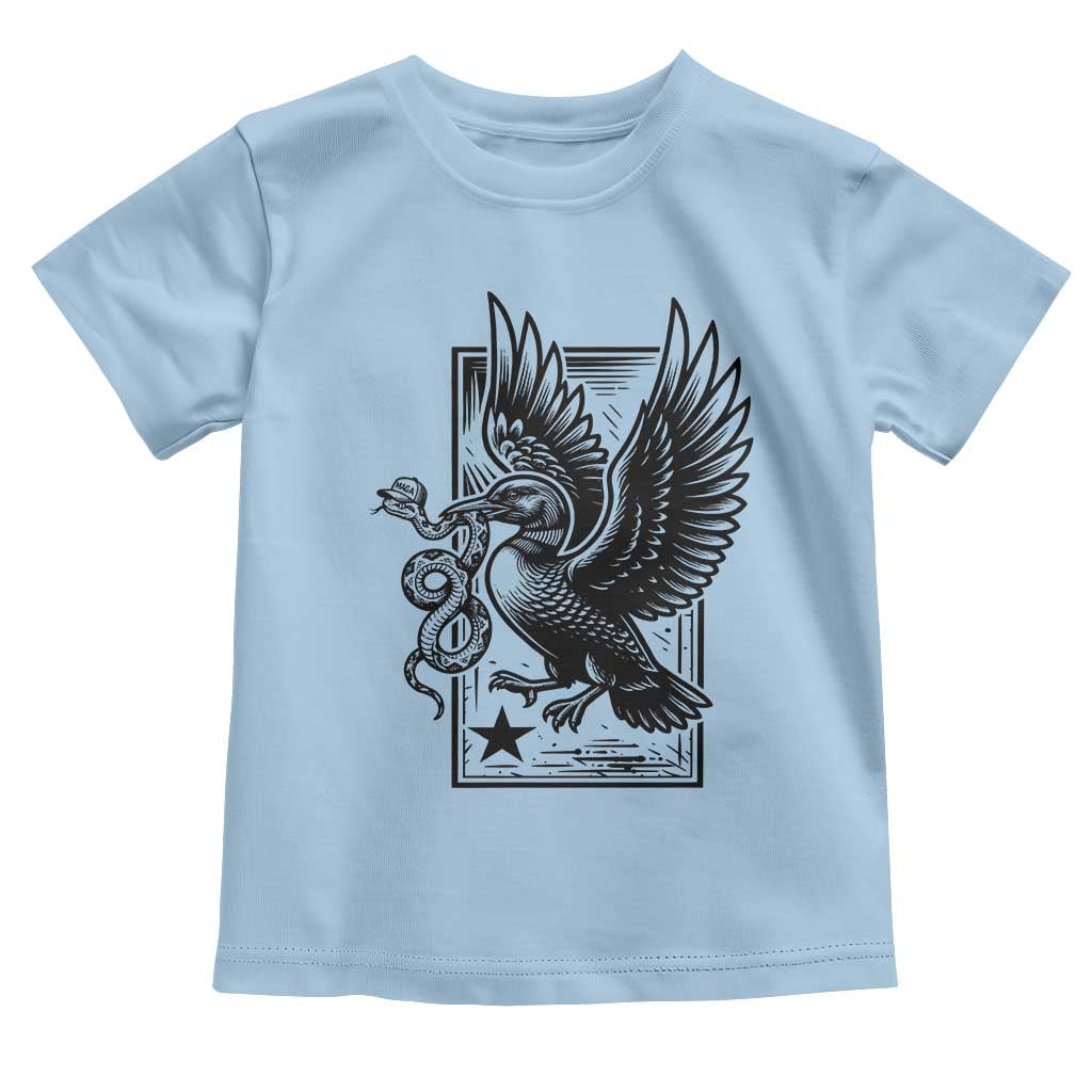 Rebel Loon Takes Down The Snake Toddler T Shirt Support MN Anti Ice Movement TS12 Light Blue Print Your Wear