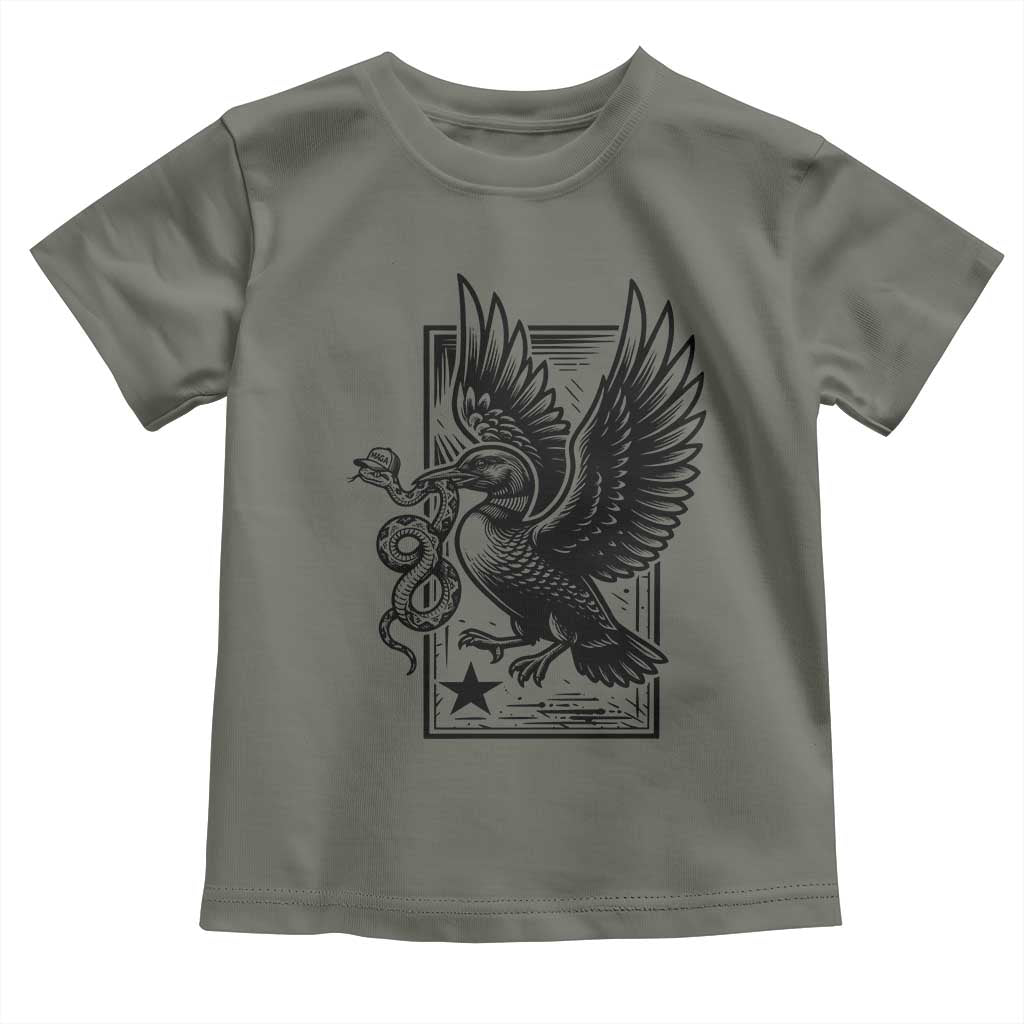 Rebel Loon Takes Down The Snake Toddler T Shirt Support MN Anti Ice Movement TS12 Military Green Print Your Wear