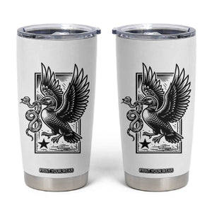 Rebel Loon Takes Down The Snake Tumbler Cup Support MN Anti Ice Movement TS12 White Print Your Wear