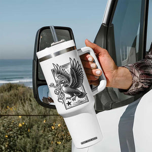 Rebel Loon Takes Down The Snake Tumbler With Handle Support MN Anti Ice Movement TS12 Print Your Wear