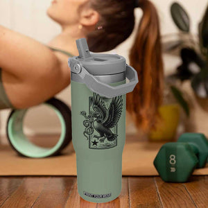 Rebel Loon Takes Down The Snake Flip Straw Tumbler Support MN Anti Ice Movement TS12 One Size: 30 oz Moss Green Print Your Wear