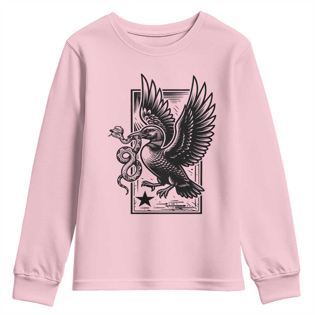 Rebel Loon Takes Down The Snake Youth Sweatshirt Support MN Anti Ice Movement TS12 Light Pink Print Your Wear