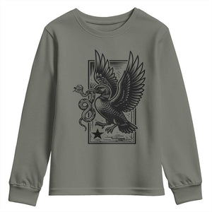 Rebel Loon Takes Down The Snake Youth Sweatshirt Support MN Anti Ice Movement TS12 Military Green Print Your Wear
