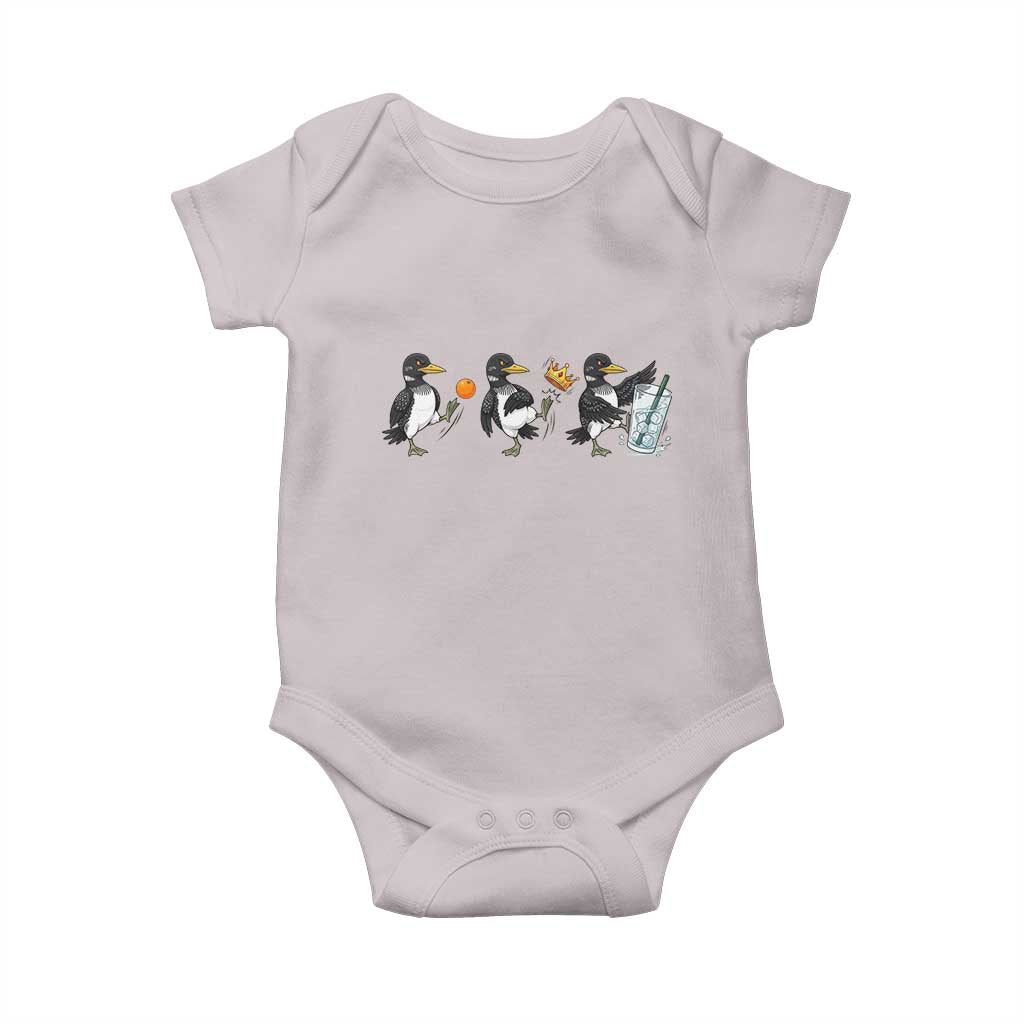 Funny No Kings MN Rebel Loon Baby Onesie Minnesota State Pride TS12 Ice Gray Print Your Wear