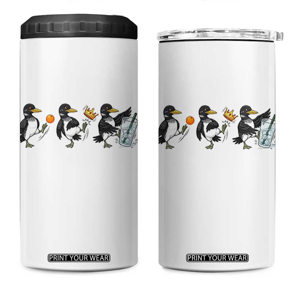 Funny No Kings MN Rebel Loon 4 in 1 Can Cooler Tumbler Minnesota State Pride TS12 One Size: 16 oz White Print Your Wear