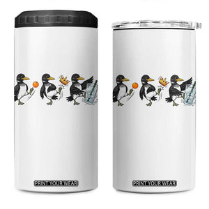 Funny No Kings MN Rebel Loon 4 in 1 Can Cooler Tumbler Minnesota State Pride TS12 One Size: 16 oz White Print Your Wear