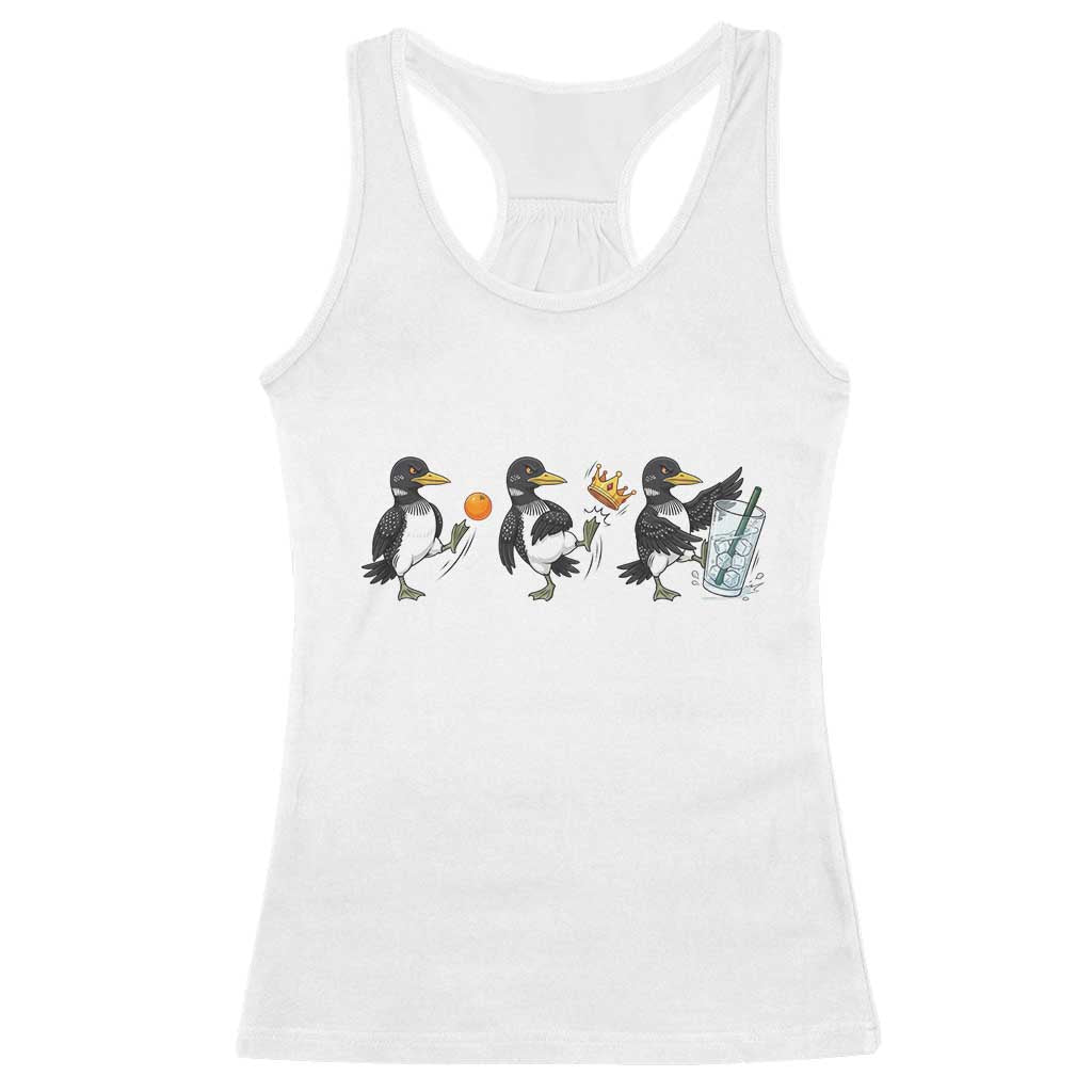 Funny No Kings MN Rebel Loon Racerback Tank Top Minnesota State Pride TS12 White Print Your Wear