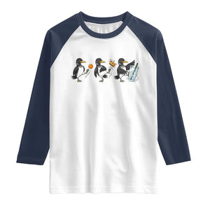 Funny No Kings MN Rebel Loon Raglan Shirt Minnesota State Pride TS12 White Navy Print Your Wear