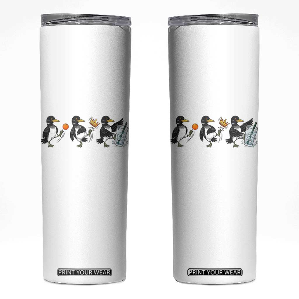 Funny No Kings MN Rebel Loon Skinny Tumbler Minnesota State Pride TS12 White Print Your Wear