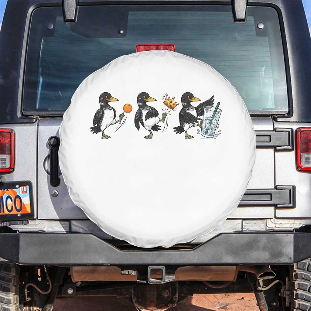 Funny No Kings MN Rebel Loon Spare Tire Cover Minnesota State Pride TS12 No hole White Print Your Wear