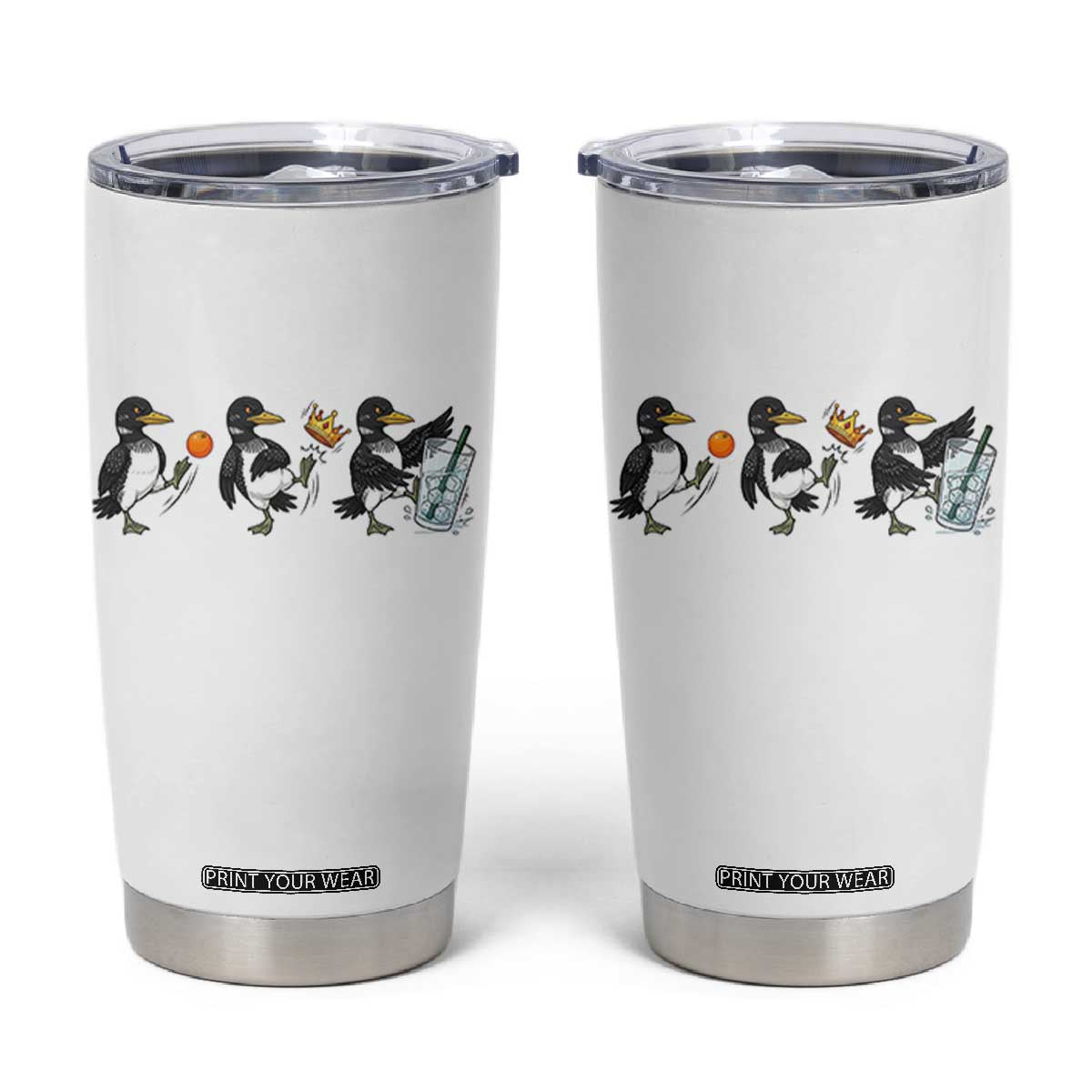 Funny No Kings MN Rebel Loon Tumbler Cup Minnesota State Pride TS12 White Print Your Wear