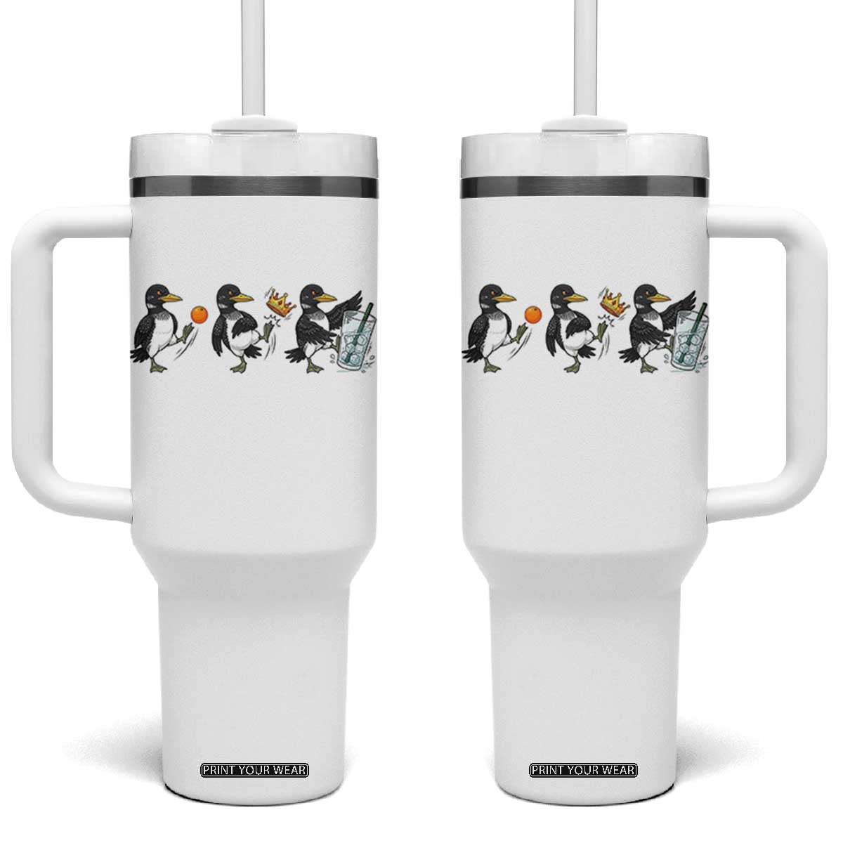 Funny No Kings MN Rebel Loon Tumbler With Handle Minnesota State Pride TS12 One Size: 40 oz White Print Your Wear