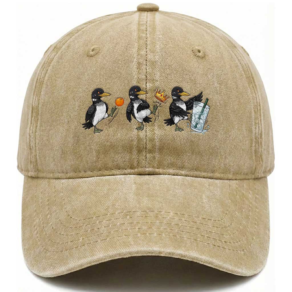 Funny No Kings MN Rebel Loon Washed Cotton Baseball Cap Minnesota State Pride TS12 Print Your Wear