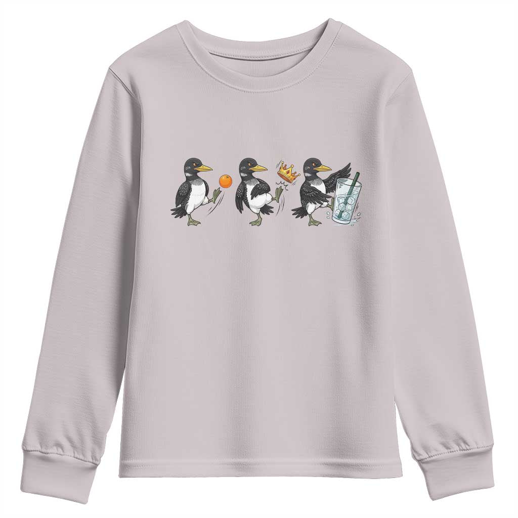 Funny No Kings MN Rebel Loon Youth Sweatshirt Minnesota State Pride TS12 Ice Gray Print Your Wear