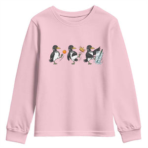Funny No Kings MN Rebel Loon Youth Sweatshirt Minnesota State Pride TS12 Light Pink Print Your Wear