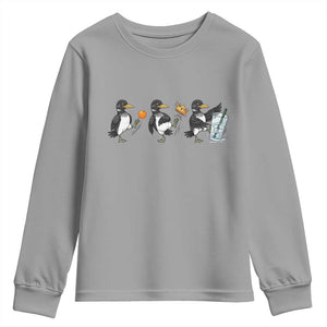 Funny No Kings MN Rebel Loon Youth Sweatshirt Minnesota State Pride TS12 Sport Gray Print Your Wear