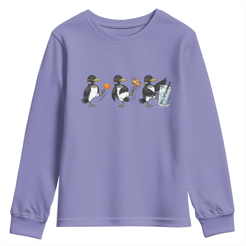 Funny No Kings MN Rebel Loon Youth Sweatshirt Minnesota State Pride TS12 Violet Print Your Wear