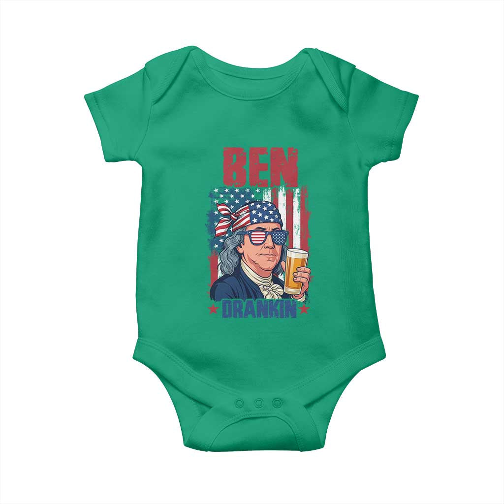 Benjamin Franklin Baby Onesie Funny Ben Drankin American History TS12 Irish Green Print Your Wear