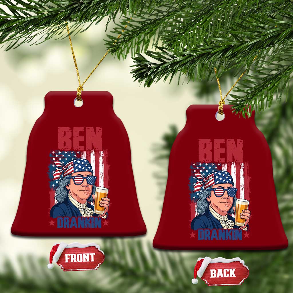 Benjamin Franklin Ceramic Ornament Funny Ben Drankin American History TS12 Print Your Wear