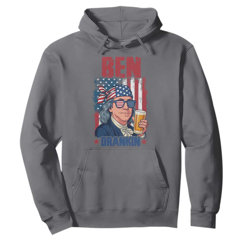Benjamin Franklin Hoodie Funny Ben Drankin American History TS12 Charcoal Print Your Wear