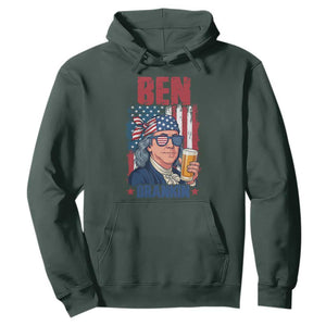 Benjamin Franklin Hoodie Funny Ben Drankin American History TS12 Dark Forest Green Print Your Wear
