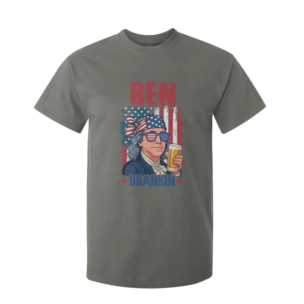 Benjamin Franklin T Shirt For Kid Funny Ben Drankin American History TS12 Military Green Print Your Wear