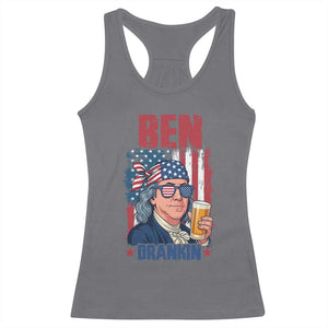 Benjamin Franklin Racerback Tank Top Funny Ben Drankin American History TS12 Charcoal Print Your Wear