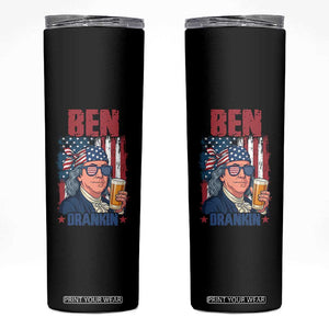 Benjamin Franklin Skinny Tumbler Funny Ben Drankin American History TS12 Black Print Your Wear