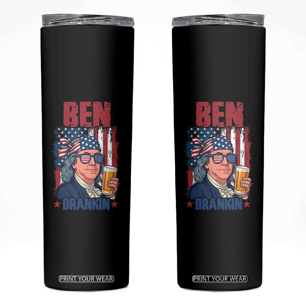 Benjamin Franklin Skinny Tumbler Funny Ben Drankin American History TS12 Black Print Your Wear
