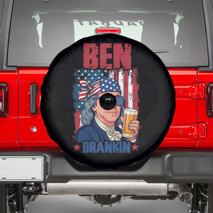 Benjamin Franklin Spare Tire Cover Funny Ben Drankin American History TS12 Black Print Your Wear