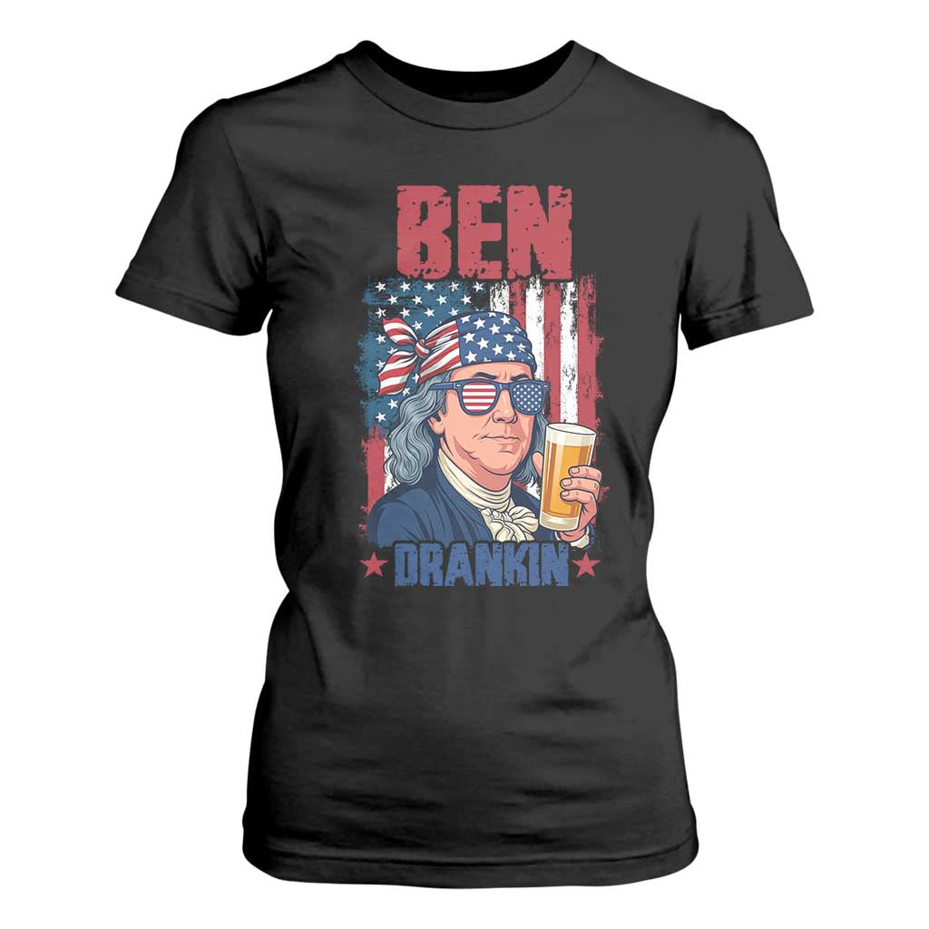 Benjamin Franklin T Shirt For Women Funny Ben Drankin American History TS12 Black Print Your Wear