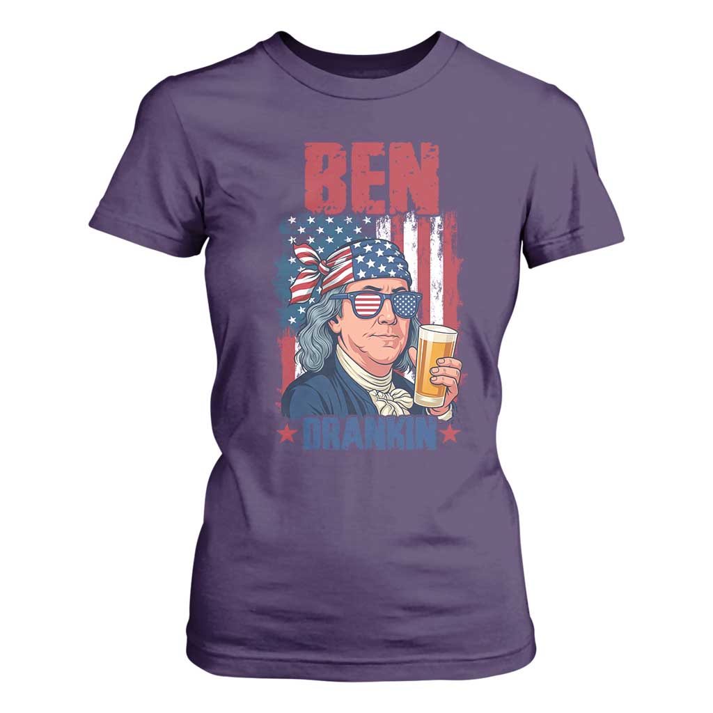 Benjamin Franklin T Shirt For Women Funny Ben Drankin American History TS12 Purple Print Your Wear