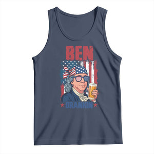 Benjamin Franklin Tank Top Funny Ben Drankin American History TS12 Navy Print Your Wear