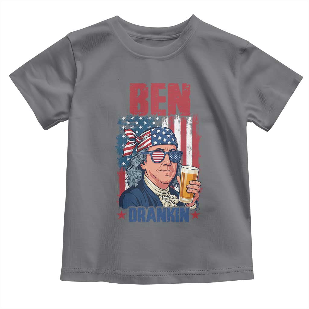 Benjamin Franklin Toddler T Shirt Funny Ben Drankin American History TS12 Charcoal Print Your Wear