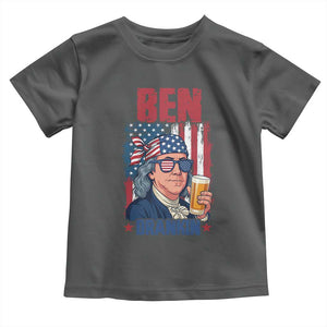 Benjamin Franklin Toddler T Shirt Funny Ben Drankin American History TS12 Dark Heather Print Your Wear
