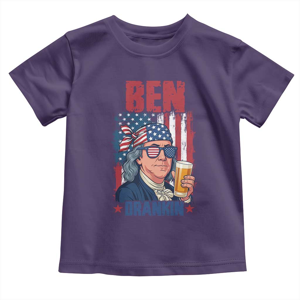 Benjamin Franklin Toddler T Shirt Funny Ben Drankin American History TS12 Purple Print Your Wear