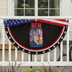 Benjamin Franklin Patriotic Fan Flag Funny Ben Drankin American History