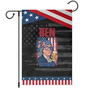Benjamin Franklin Garden Flag Funny Ben Drankin American History TS12 Distressed Black Blue Print Your Wear