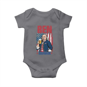 Benjamin Franklin Baby Onesie Funny Patriotic Founding Father TS12 Charcoal Print Your Wear
