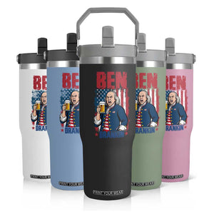 Benjamin Franklin Flip Straw Tumbler Funny Patriotic Founding Father TS12 Print Your Wear