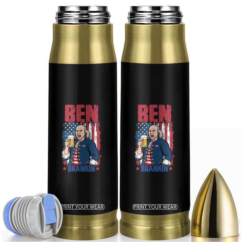 Benjamin Franklin Bullet Tumbler Funny Patriotic Founding Father TS12 Black Print Your Wear