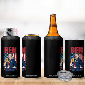 Benjamin Franklin 4 in 1 Can Cooler Tumbler Funny Patriotic Founding Father TS12 Print Your Wear